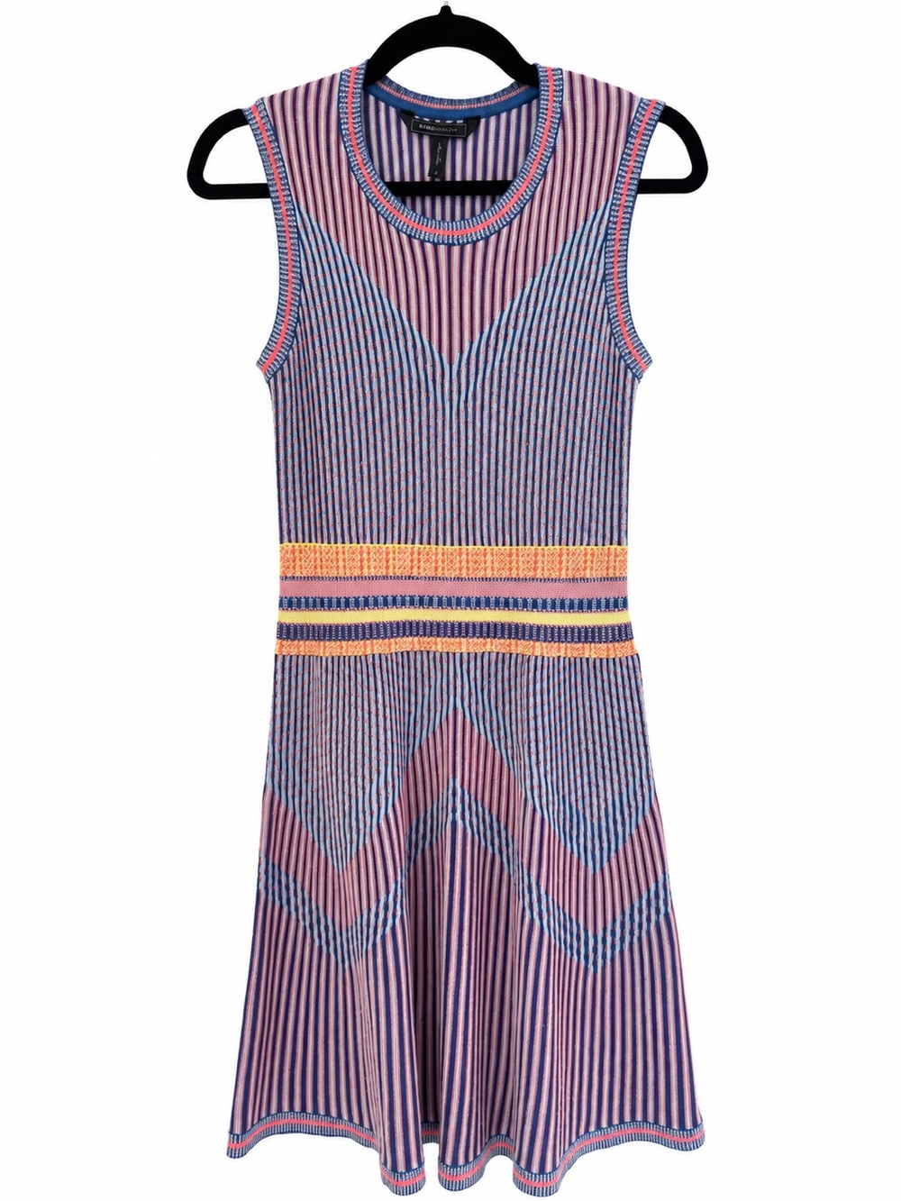 BCBGMAXAZRIA Alix Silk Cotton Knit Fit & Flare Dress Size S